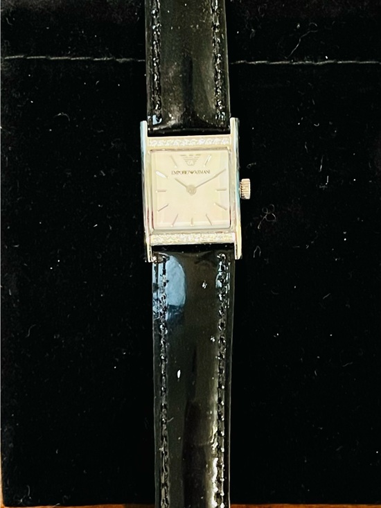 Emporio Armani AR11763 Watch • EAN: 4064092377569  Emporio Armani Silver with Diamond Accent  Rectangular Watch